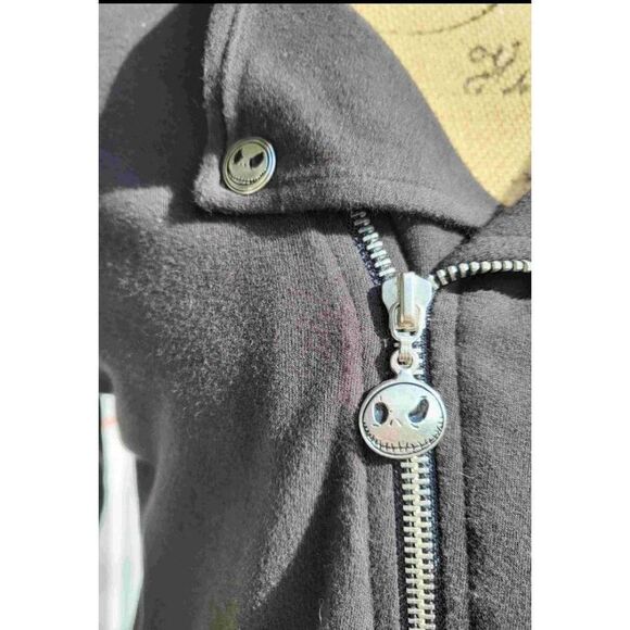 Vintage Disney Nightmare Before Christmas Motorcycle Zippered Sweatshirt Jacket - Picture 3 of 8